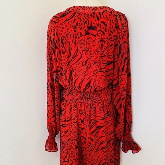 Wayne Cooper Size 10 Red Animal Print Dress - Picture 4 of 4